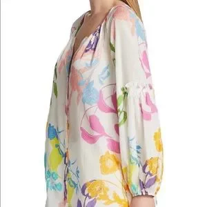 Tanya Taylor | Tops | Nwot Tanya Taylor Floral Illa Silk Top  display picture 3